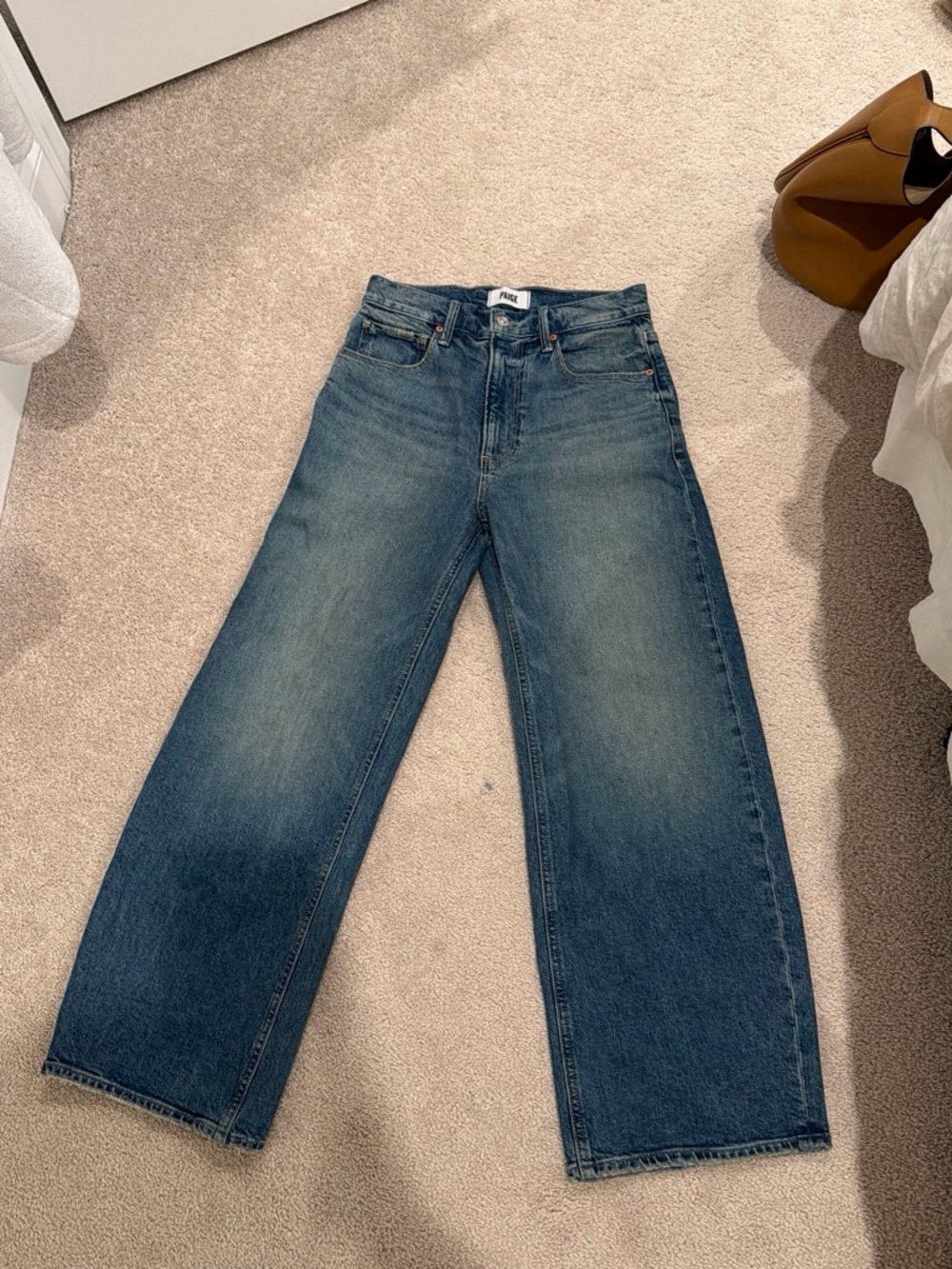 PAIGE Medium Wash Denim Jeans